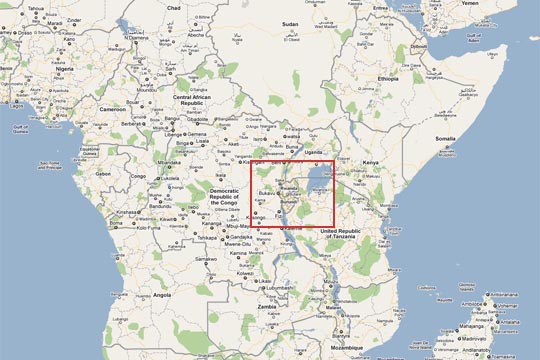 Landkarte vom Kongo (Afrika)